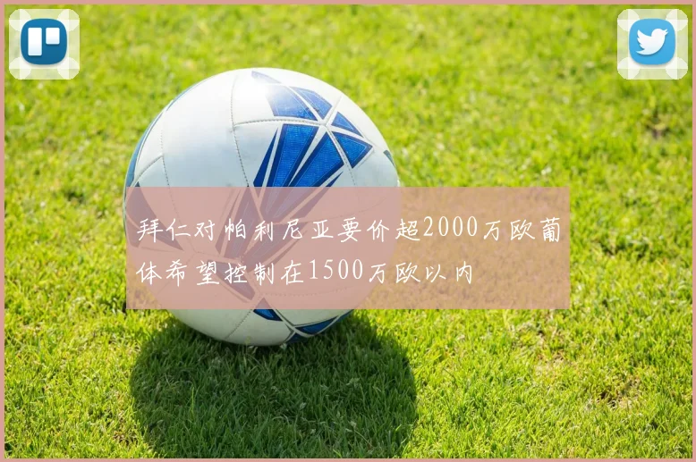 拜仁对帕利尼亚要价超2000万欧葡体希望控制在1500万欧以内